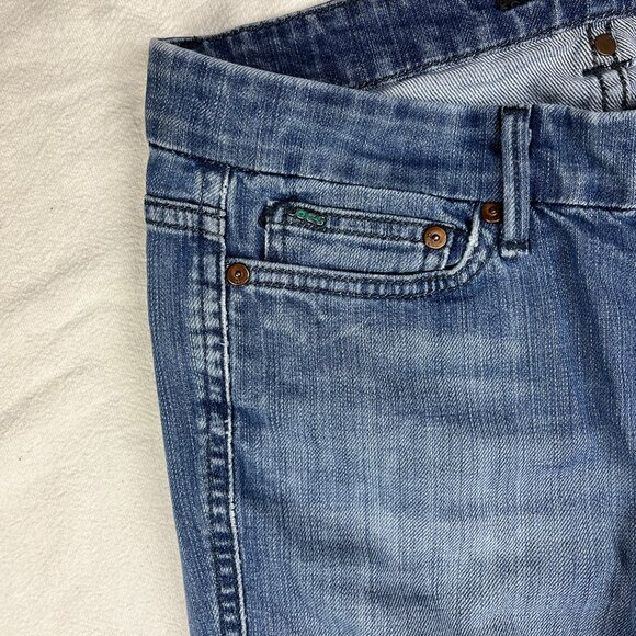 Joe's Blue Denim Jeans Size 26 Medium Wash Flared Jeans Low-Rise Embroidered Y2K - Picture 5 of 14